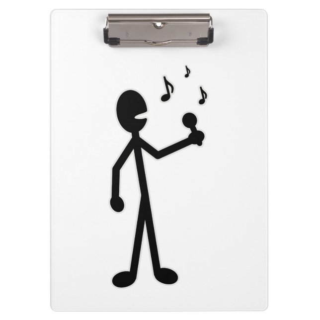 Singing Stick Figure Clipboard (Front)