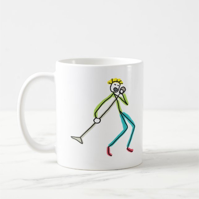 Singing Stickman Coffee Mug (Left)