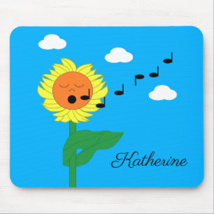 Singing Sunflower Mouse Pad