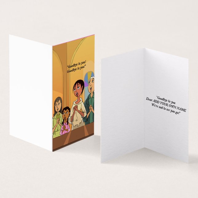 Singing Together Goodbye Customised Leaving Card (Inside and Outside)