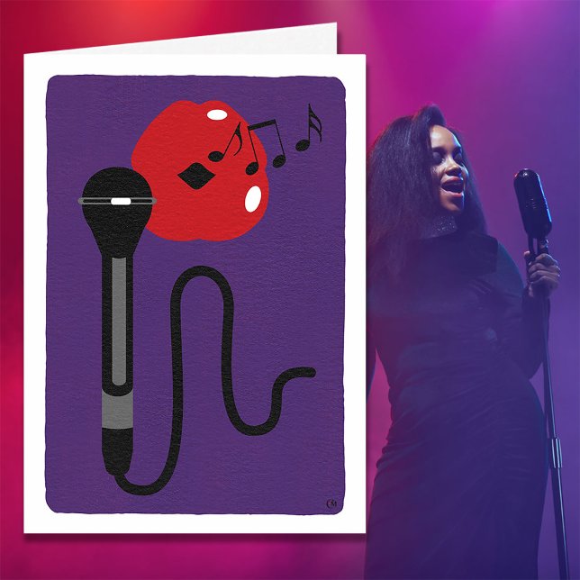 Singing Voice Music Notes Blank Card (Creator Uploaded)