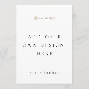 SINGLE 5x7 inch Wedding Program/Menus Menu