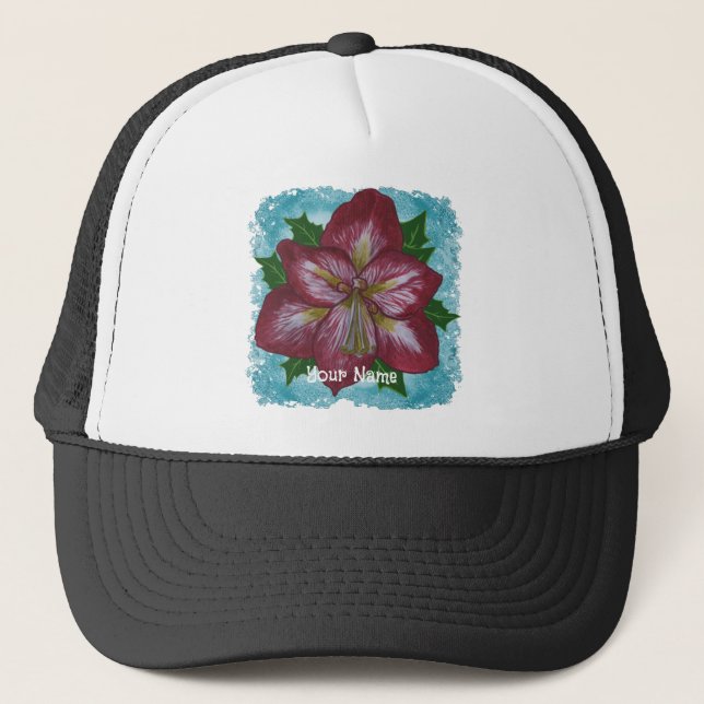 Single Amaryllis Trucker Hat (Front)