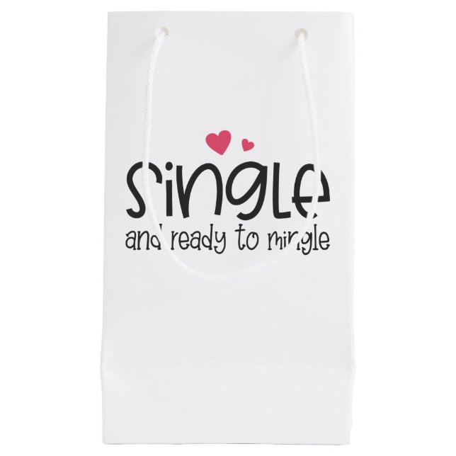 Single and Ready to Mingle Valentine | Gift Bag (Front)