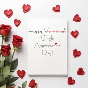 Single Appreciate Day Valentine's Day Card