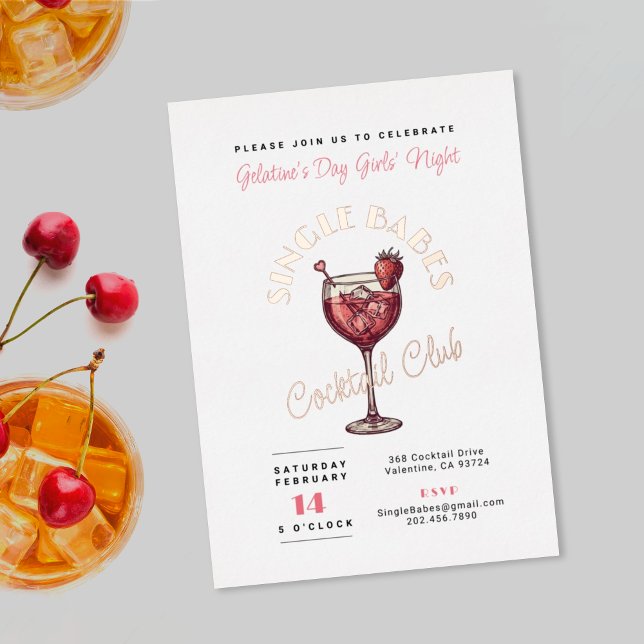 Single Babes Galentine’s Day Party Pink Cocktail (Creator Uploaded)