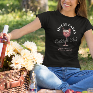 Single Babes Valentine’s Day Party Pink Cocktail Tri-Blend Shirt