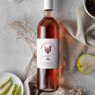 Single Babes White Valentine Cocktail Girls Night  Wine Label