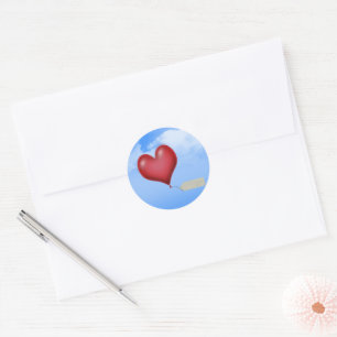 Single Balloon Heart With Message Tag