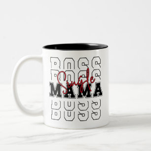 Single Boss Mama Minimalist Design Two-Tone Coffee Mug