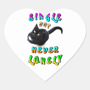Single But Never Lonely Heart Sticker