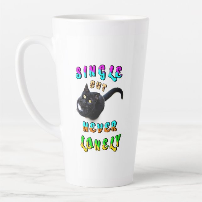 Single But Never Lonely Latte Mug (Left)