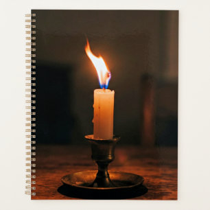 Single Candle Burning Brightly Planner