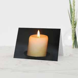 single candle card