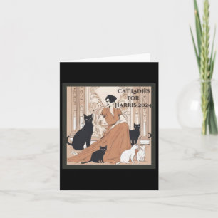 Single Cat Ladies For Kamala 2024  Card
