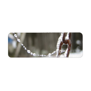 Single Chain and Pearls Return Address Label