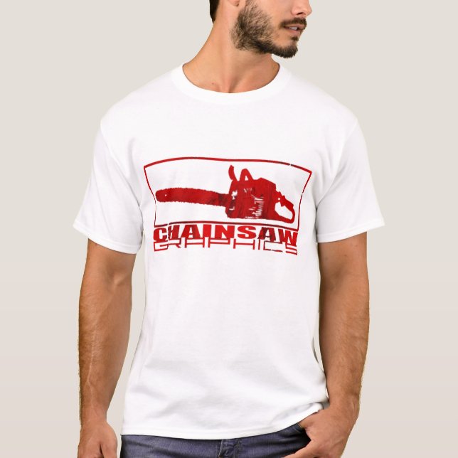 Single Chainsaw Graphics logo T-Shirt (Front)