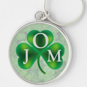Single Clover on Clover Monogram Key Ring