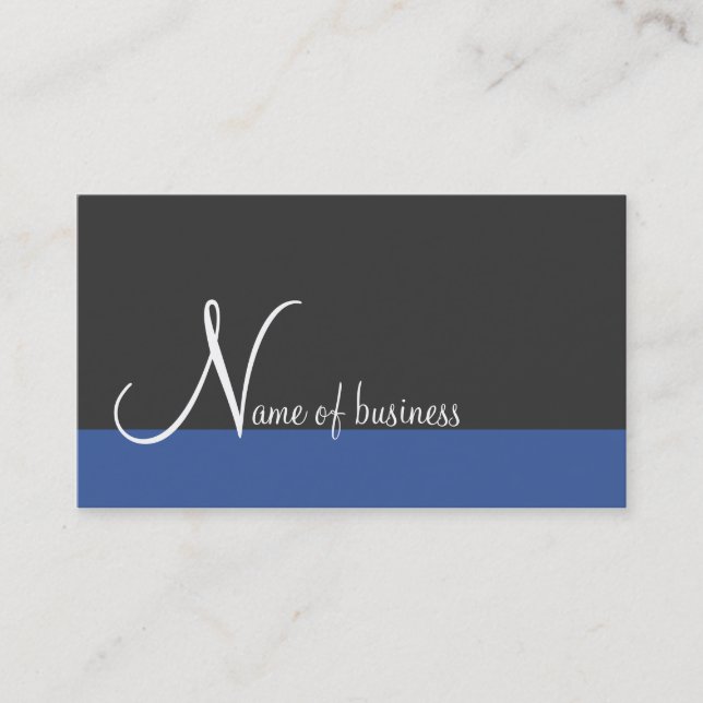 Single colour stripe bottom business card (Front)