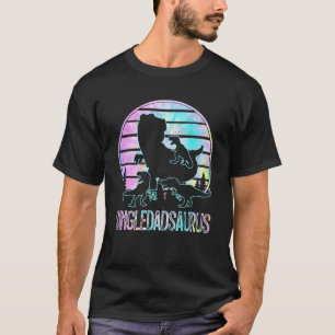 Single Dadsaurus Dinosaur Dad Of 3 Kids Tie Dye S T-Shirt