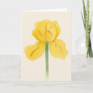 Single Daffodil Watercolor Greeting Card
