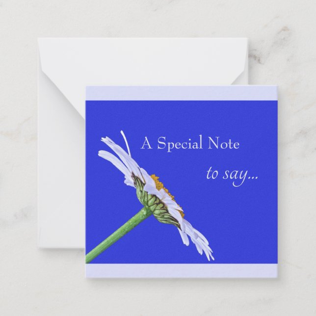 Single Daisy Flower on Canvas Card (Front)