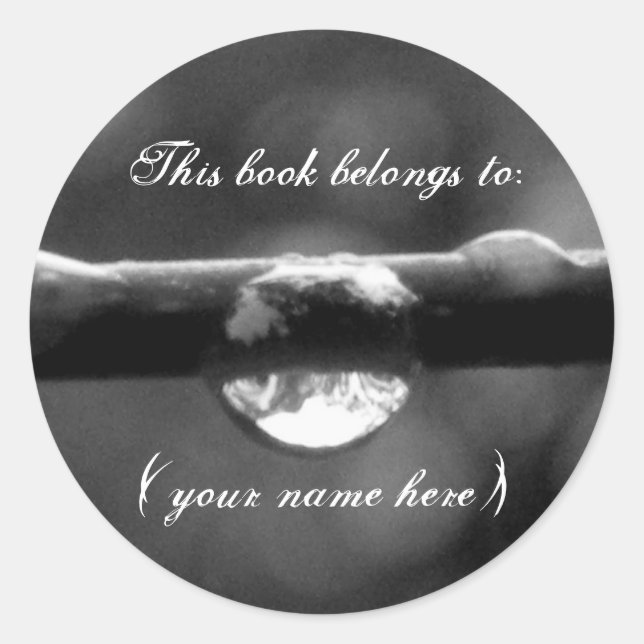 Single drop classic round sticker (Front)