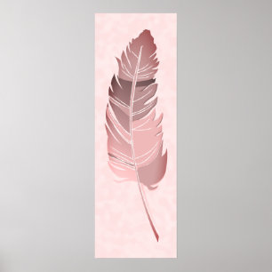 Single Feather - Mauve Colours Poster