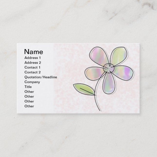 Single Flower Business Card (Front)