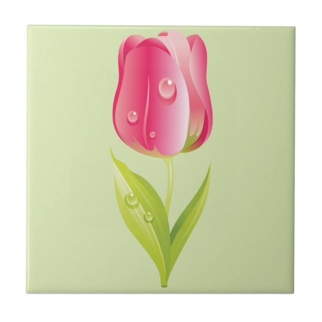 Single Flower Designed Tile (Front)