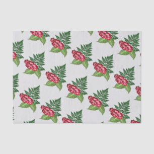 Single Flower & Fern Tissue Paper