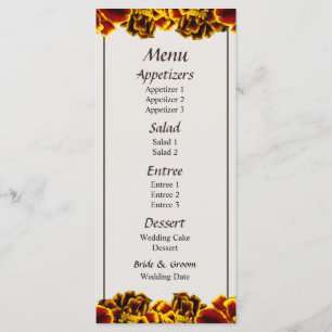 Single French Marigold Menu