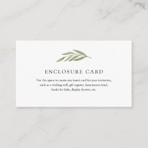 Single Greenery Branch Enclosure Card