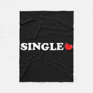 Single Heart Anti Valentines Day For Singles Men W Fleece Blanket