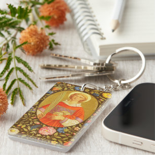 Single Image St. Stephen the ProtoMartyr (PM 08) Key Ring