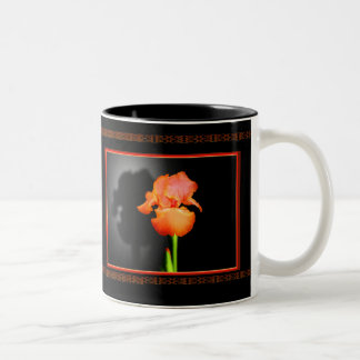 Single Iris Two-Tone Coffee Mug