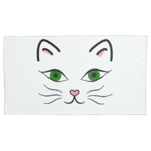 Single King Pillowcase - Kitty Face