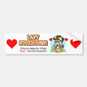 Single Lady Rockhound Bumper Sticker