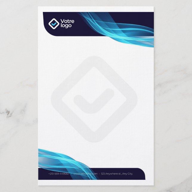 Single Letter Header Stationery (Front)