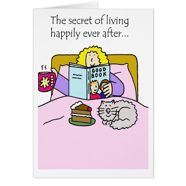 Single Life is a Happy Life Cartoon Humour (Front)