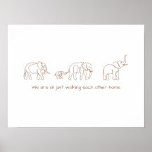 Single line art- elephant