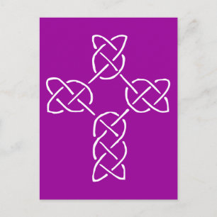 Single line Celtic Style Cross Transp Postcard