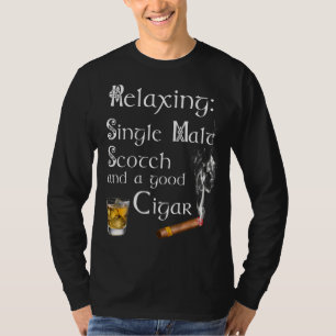 Single Malt Whiskey Cigar For Men T-Shirt
