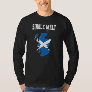 Single Malt Whisky Scotland Flag Country Geniese D T-Shirt