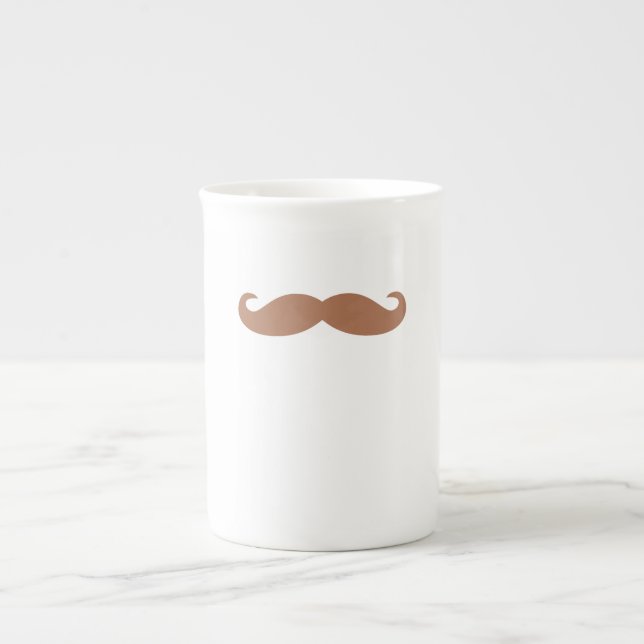 single moustache bone china mug (Front)