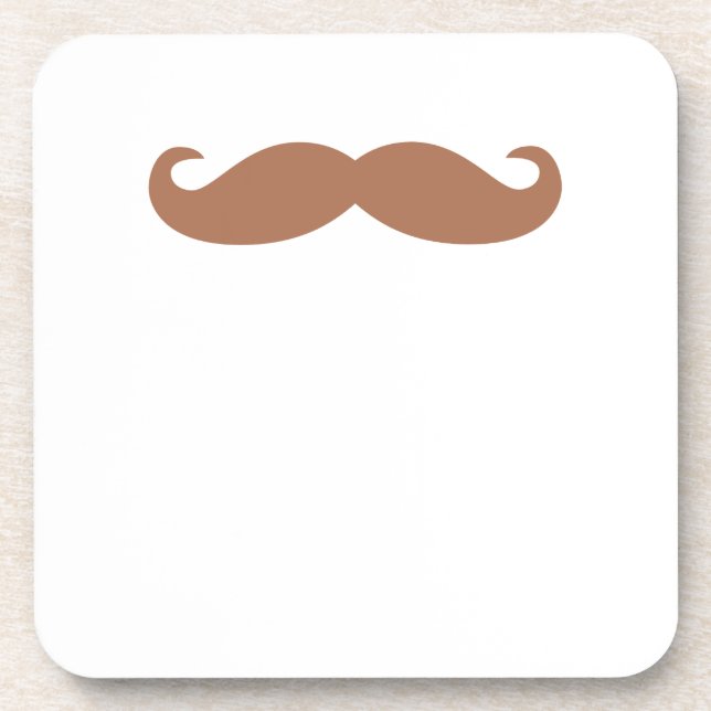 single moustache coaster (Front)