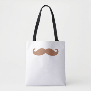 single moustache tote bag