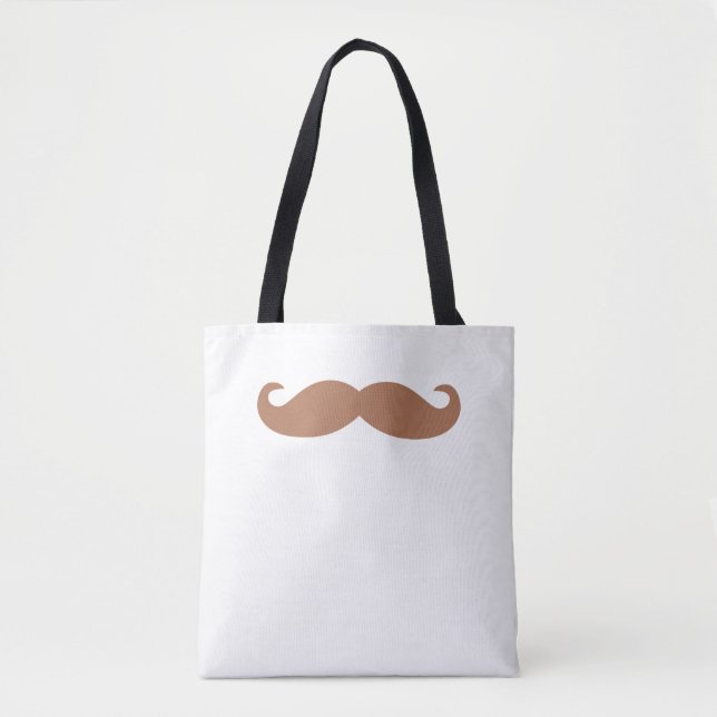 single moustache tote bag (Front)