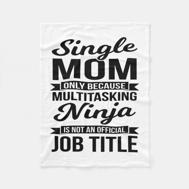 Single Mum Multitasking Ninja Fleece Blanket (Front)