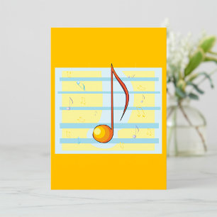 Single Musical Note Invitation